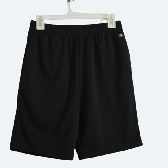 Champion  Big Boys Mid Rise Pull-on Shorts Reflective C Logo 8" Black XL 18/20 - Picture 1 of 6